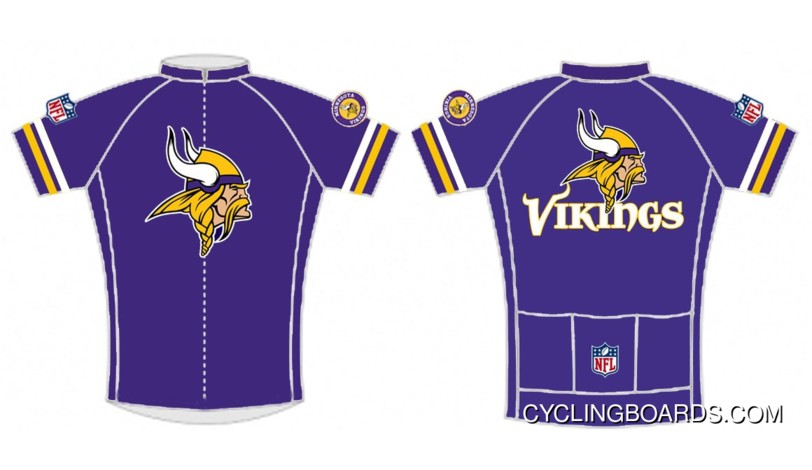 NFL Minnesota Vikings Short Sleeve Cycling Jersey Bike Clothing TJ-971-5666 Best