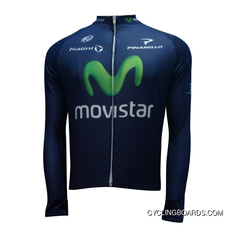 2013 Movistar Cycling Long Sleeve Winter Jacket TJ-735-4109 Super Deals