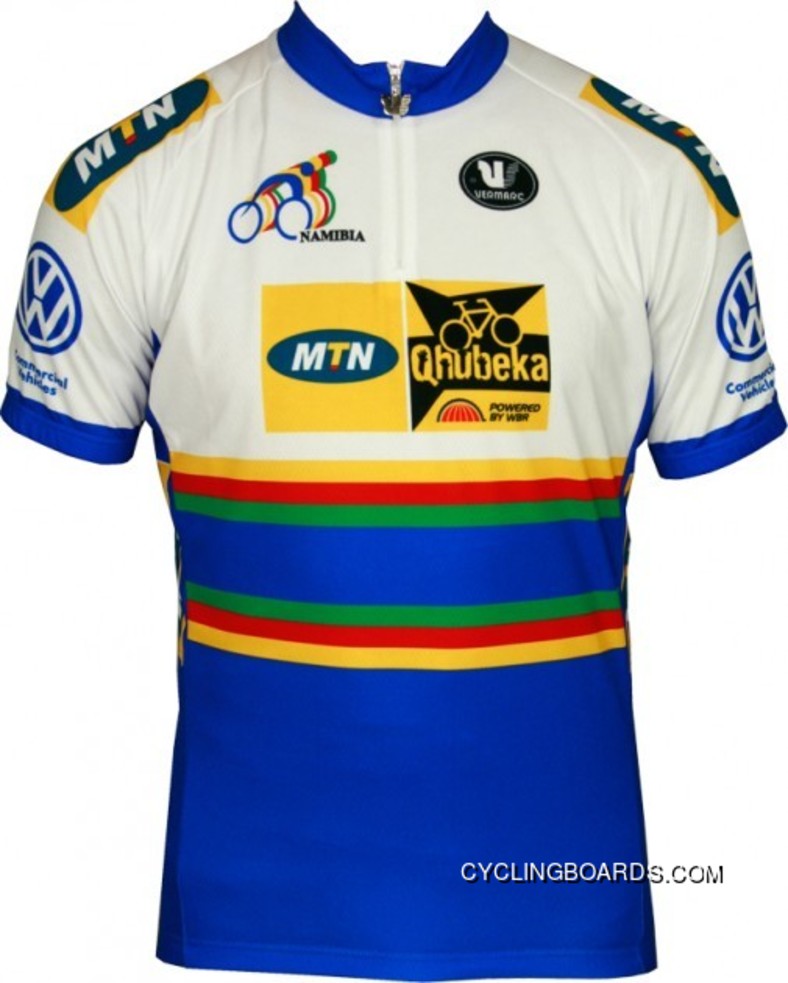 MTN QHUBEKA Namibischer Meister 2011-12 Vermarc Radsport-Profi-Team - Short Sleeve Jersey TJ-989-1927 Top Deals