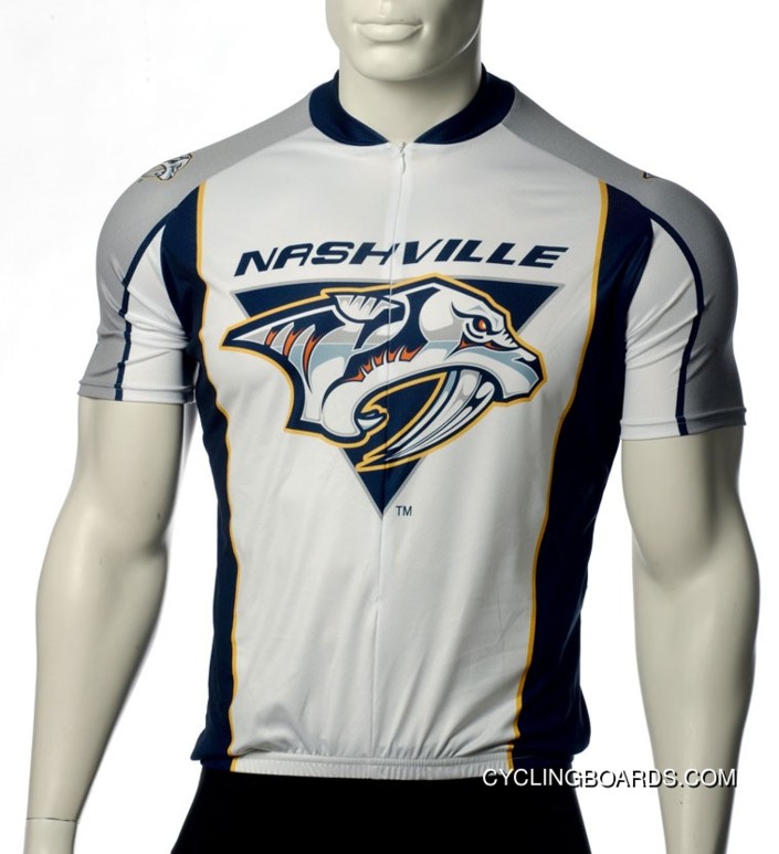 New Release Nashville Predators Cycling Jersey Short Sleeve Tj-041-3524