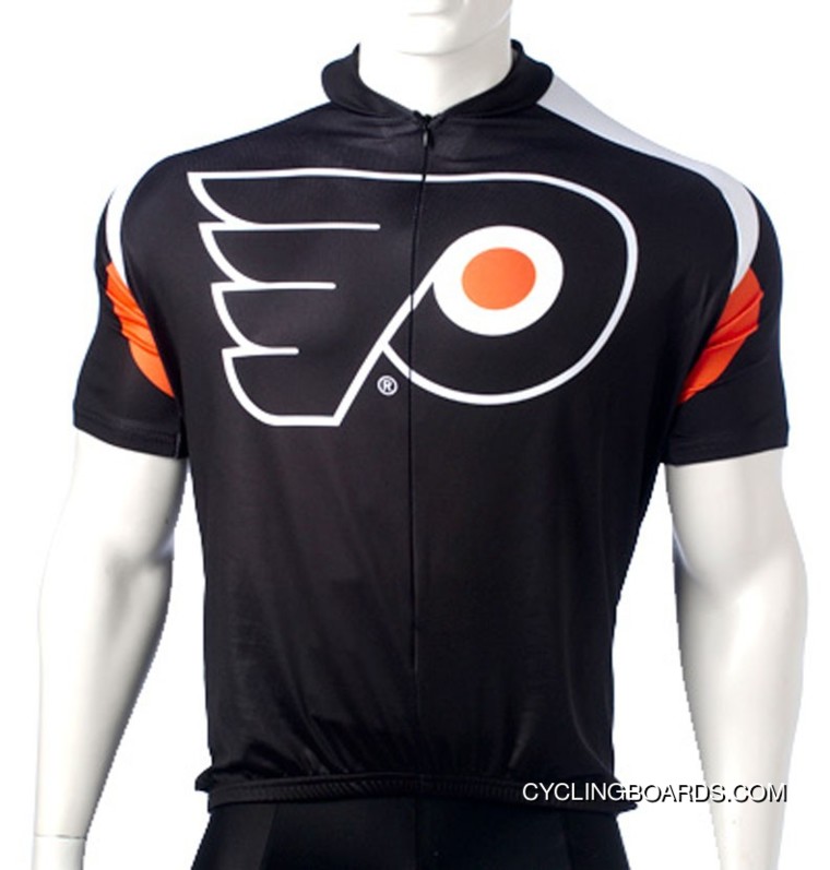 Outlet Philadelphia Flyers Cycling Jersey Short Sleeve Tj-156-9960