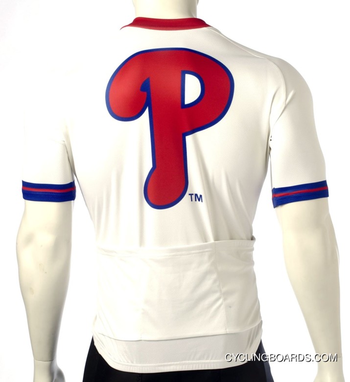 Online Mlb Philadelphia Phillies Cycling Jersey Short Sleeve Tj-038-0127