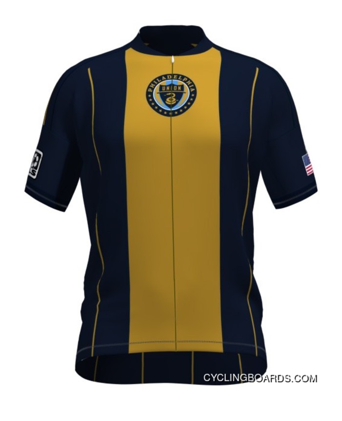 Discount MLS Philadelphia Union Short Sleeve Cycling Jersey Bike Clothing Cycle Apparel TJ-882-0878