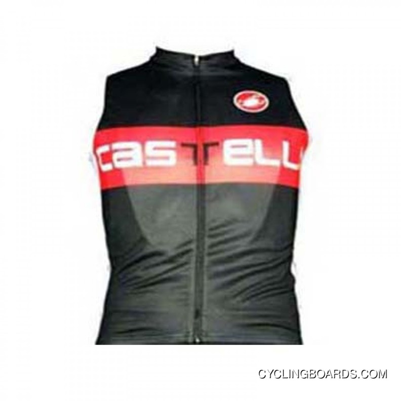 Castelli Black Red Sleeveless Jersey Vest Latest