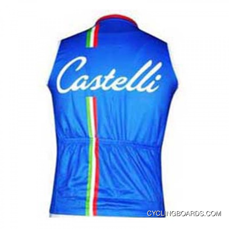 New Year Deals Castelli Blue Sleeveless Jersey Vest