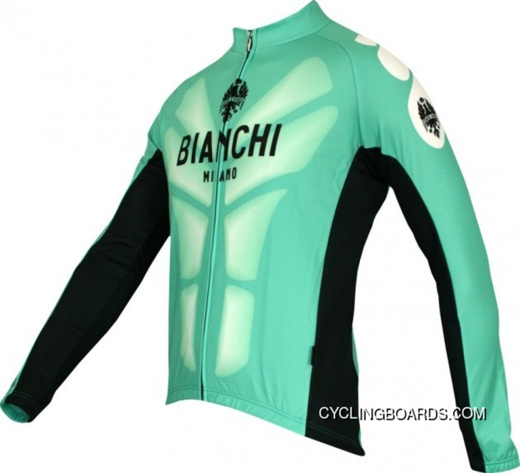 Bianchi Milano Winter Fleece Long Sleeves Jersey MALTA Celeste New Year Deals