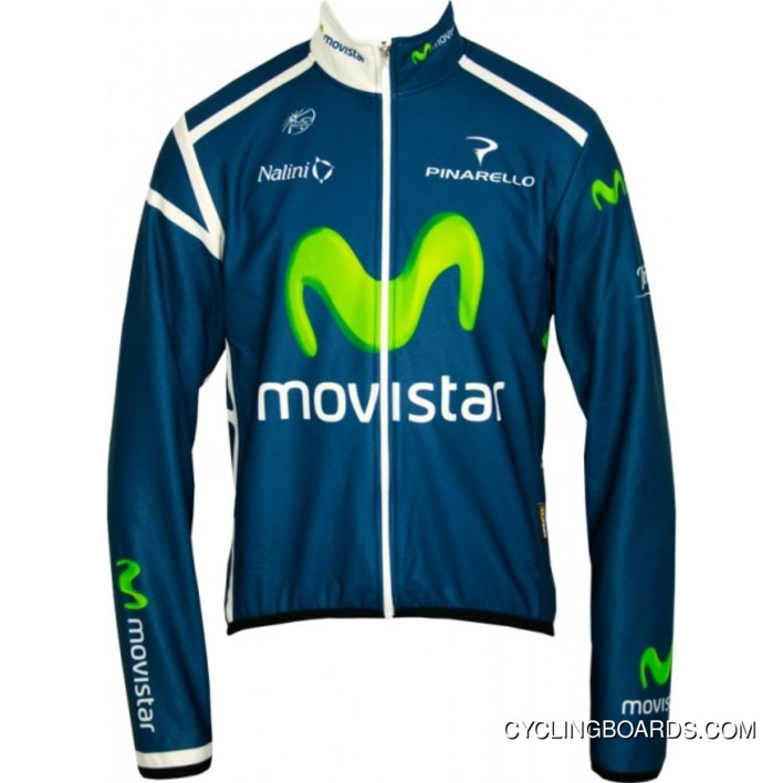 Movistar 2011 Radsport-Profi-Team Winter Fleece Long Sleeve Jersey Jacket New Style