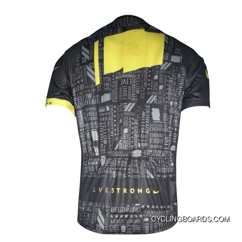 2012 Livestrong Cycling Short Sleeve Jersey Black Edition Latest