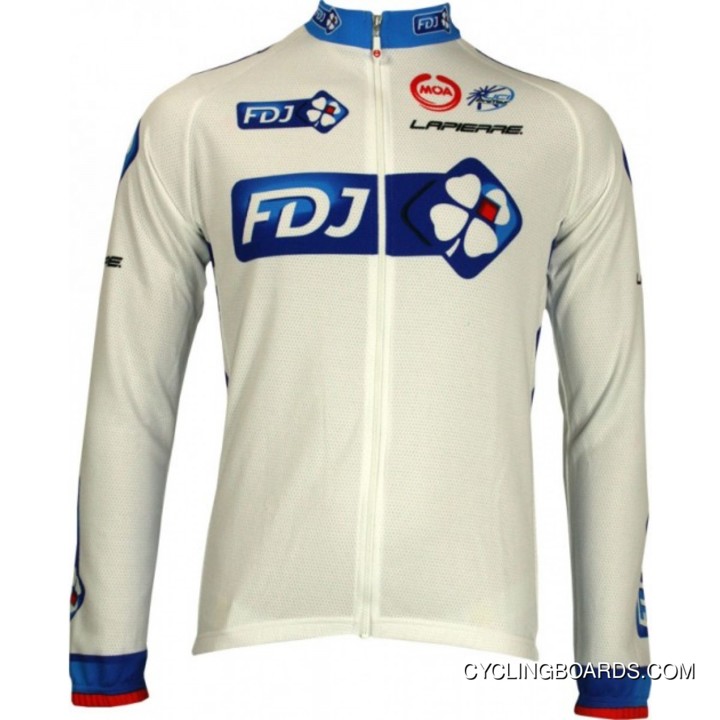 Francaise Des Jeux FdJ - Tour 2010 Radsport-Profi-Team - Winter Fleece Long Sleeve Jersey Jacket Online