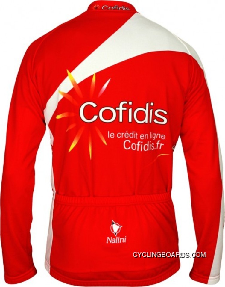 Online Cofidis 2012 Radsport-Profi-Team-Winter Fleece Long Sleeve Jersey Jacket