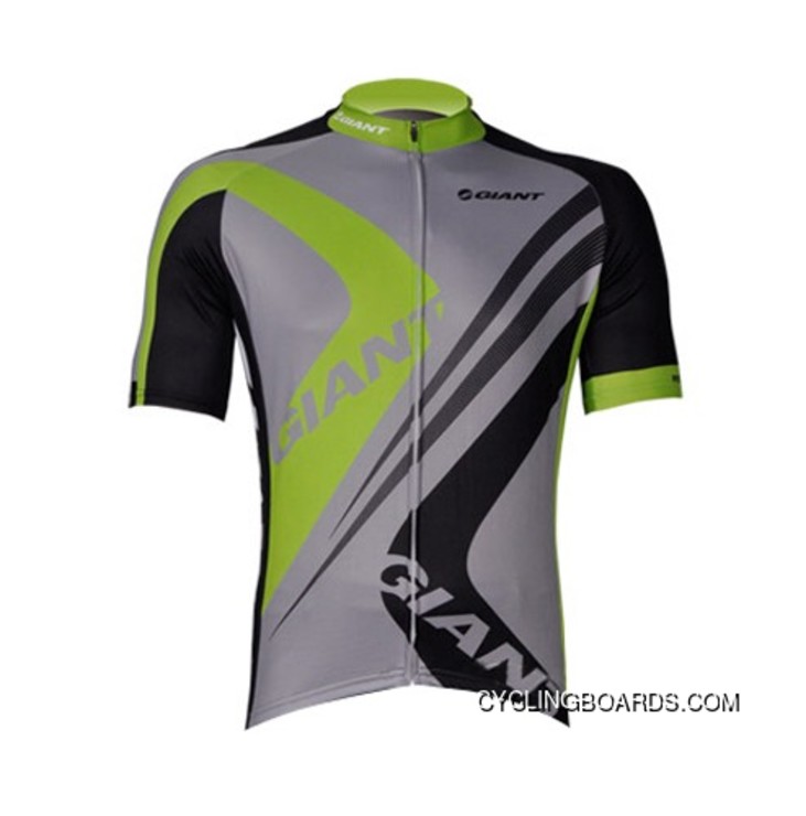 2012 Giant Green Gray Cycling Jersey Short Sleeve Latest