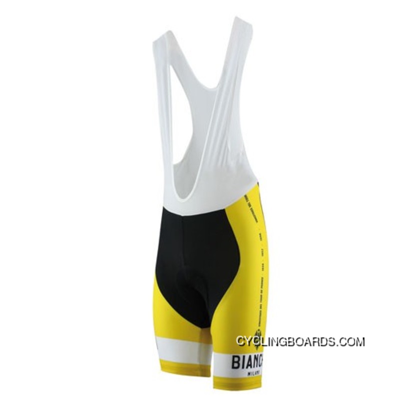 Outlet Bianchi Yellow - Tour De France Cycling Bib Shorts
