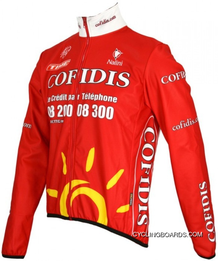 Cofidis 2008 - Radsport-Profi-Team-Winter Fleece Long Sleeve Jersey Jacket New Year Deals