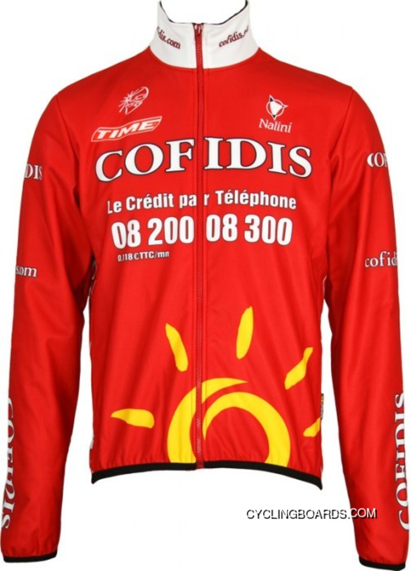 Cofidis 2008 - Radsport-Profi-Team-Winter Fleece Long Sleeve Jersey Jacket New Year Deals