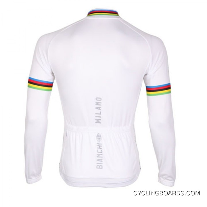 Discount Bianchi World Champion White Cycling Winter Jacket