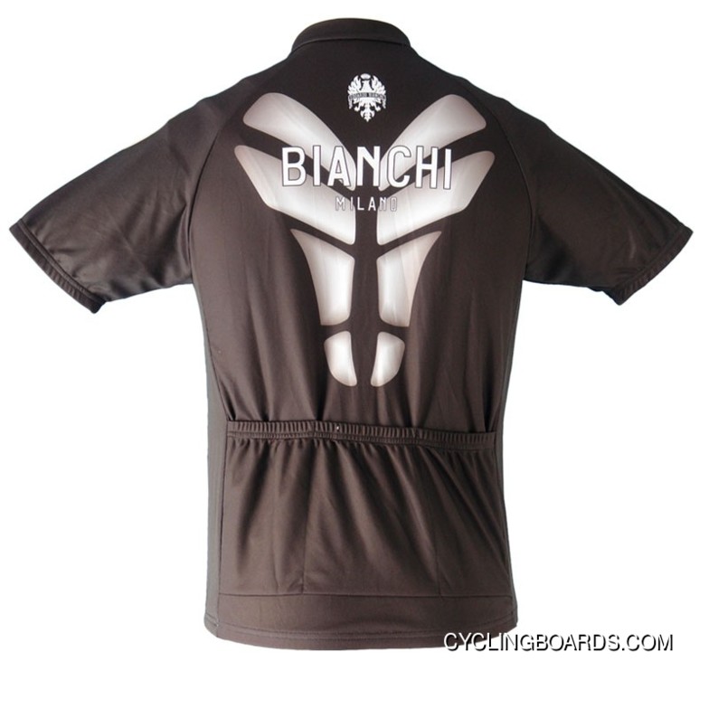 BIANCHI BLACK WHITE Cycling Jersey Short Sleeve New Style