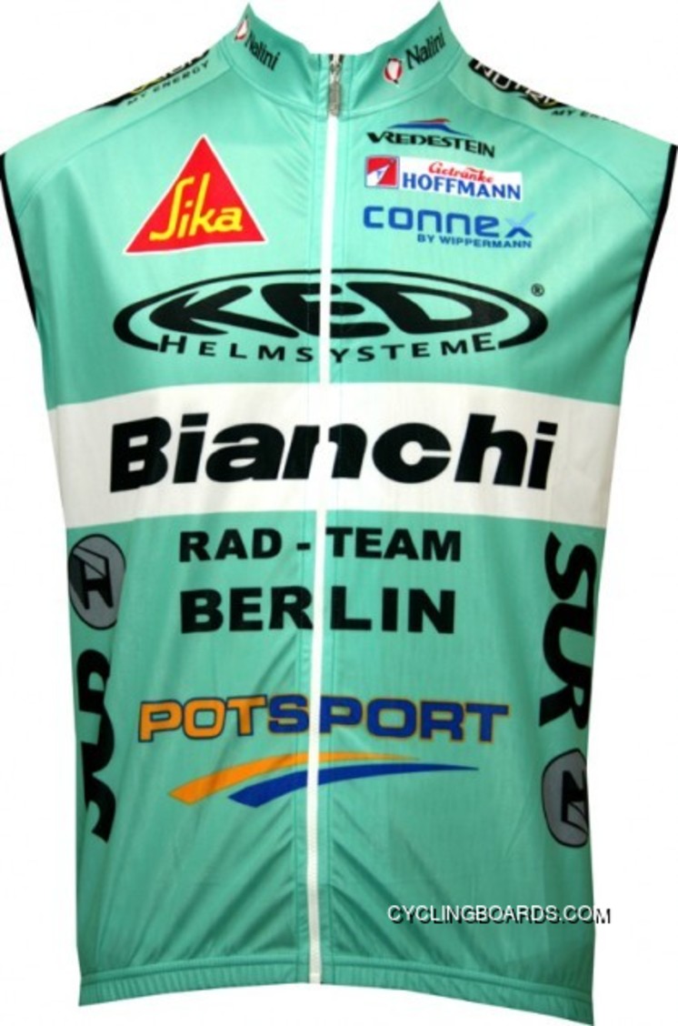 Bianchi Berlin 2010 Nalini Radsport-Profi-Team Sleeveless Cycling Jersey Vest Best