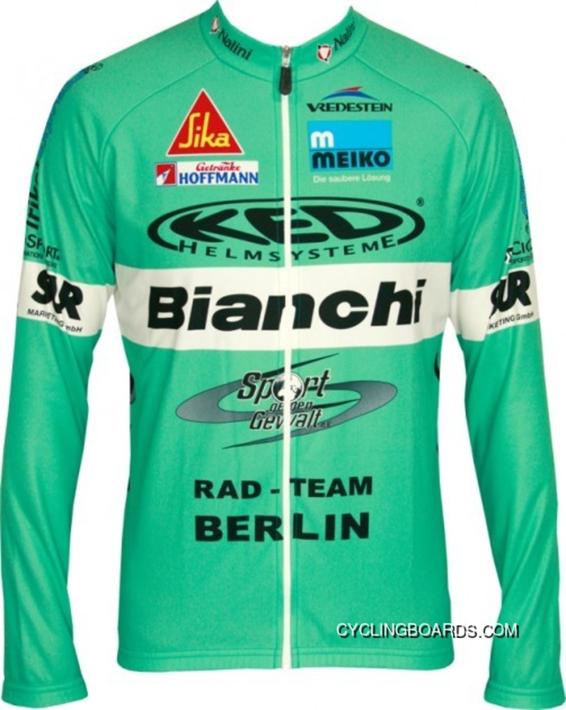 Bianchi Berlin 2012 Nalini Radsport-Profi-Team Long Sleeve Jersey Jacket For Sale