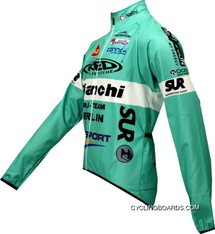 Bianchi Berlin 2010 Nalini Radsport-Profi-Team Winter Fleece Long Sleeve Cycling Jersey Jacket Free Shipping