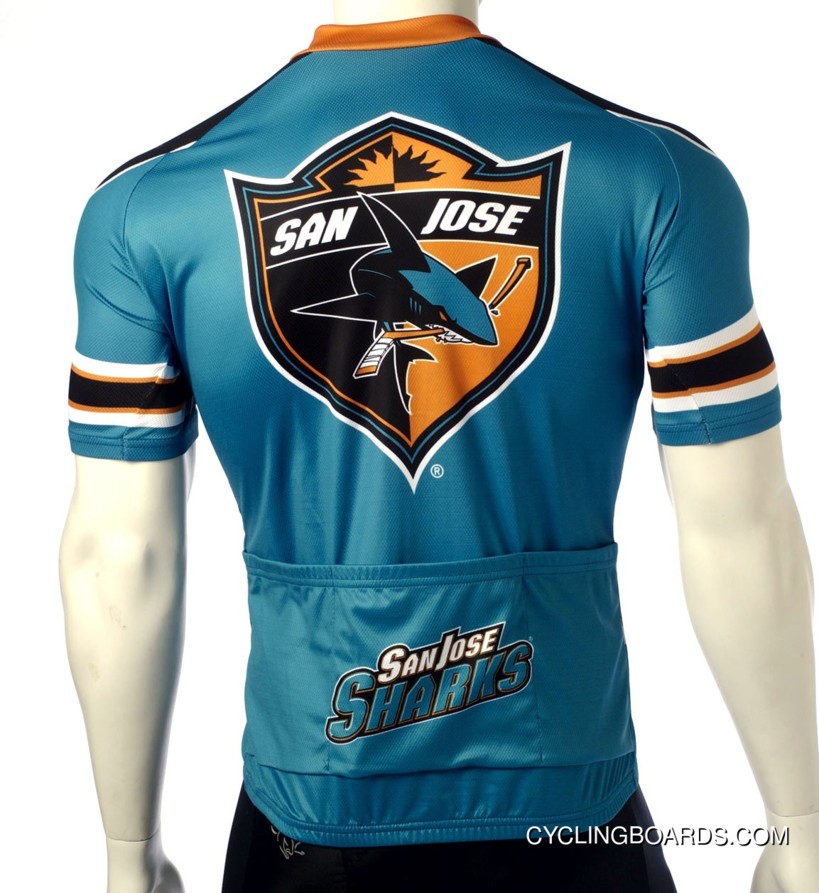New Release San Jose Sharks Cycling Jersey Short Sleeve Tj-503-3814