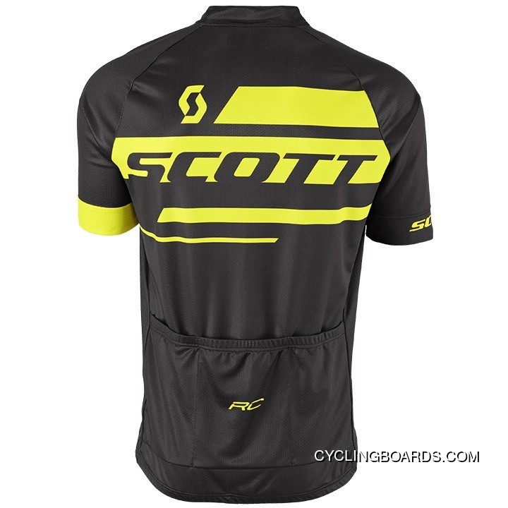 Latest Scott Rc Team 10 Black-Yellow Short Sleeve Cycling Jersey Bike Clothing Cycle Apparel Shirt Tj-274-3136