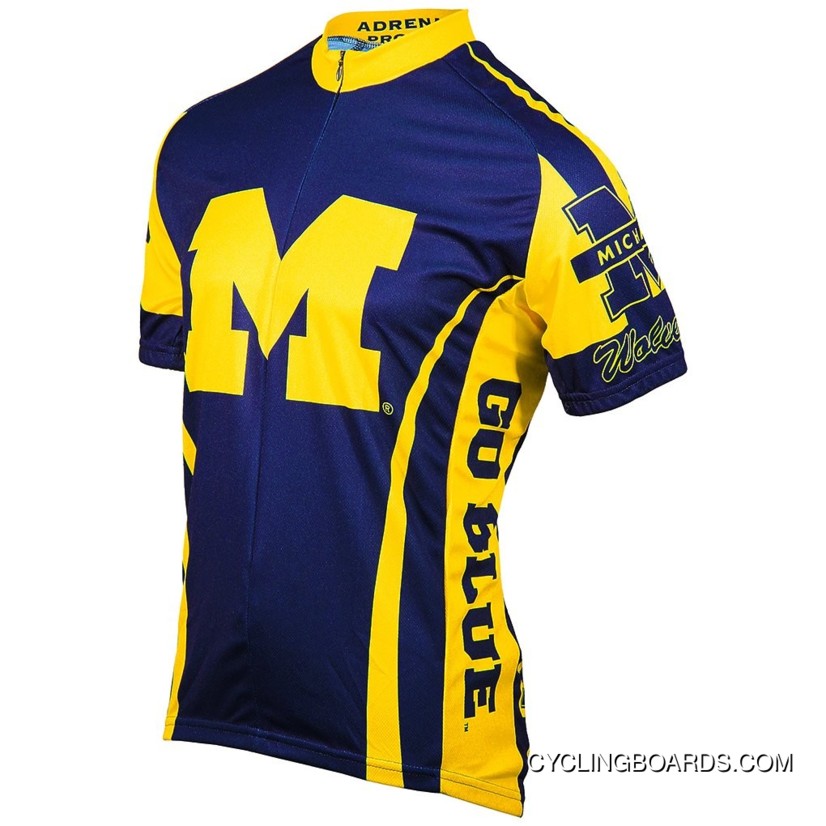 University Of Michigan UMich Wolverines Cycling Short Sleeve Jersey TJ-934-6748 New Year Deals