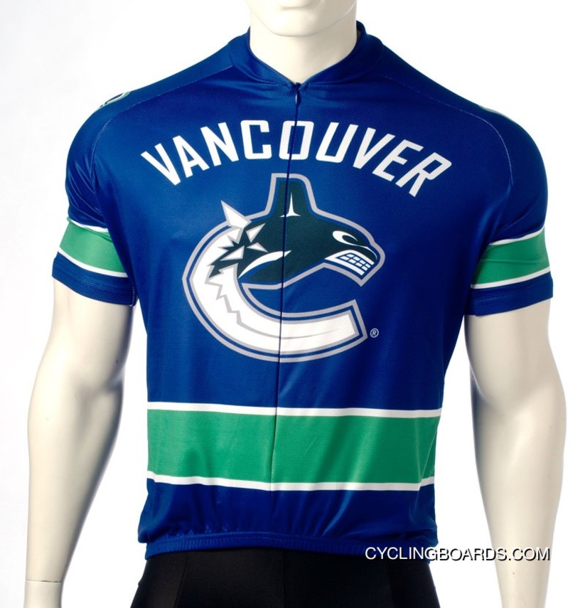 Super Deals Vancouver Canucks Cycling Jersey Short Sleeve Tj-739-9387